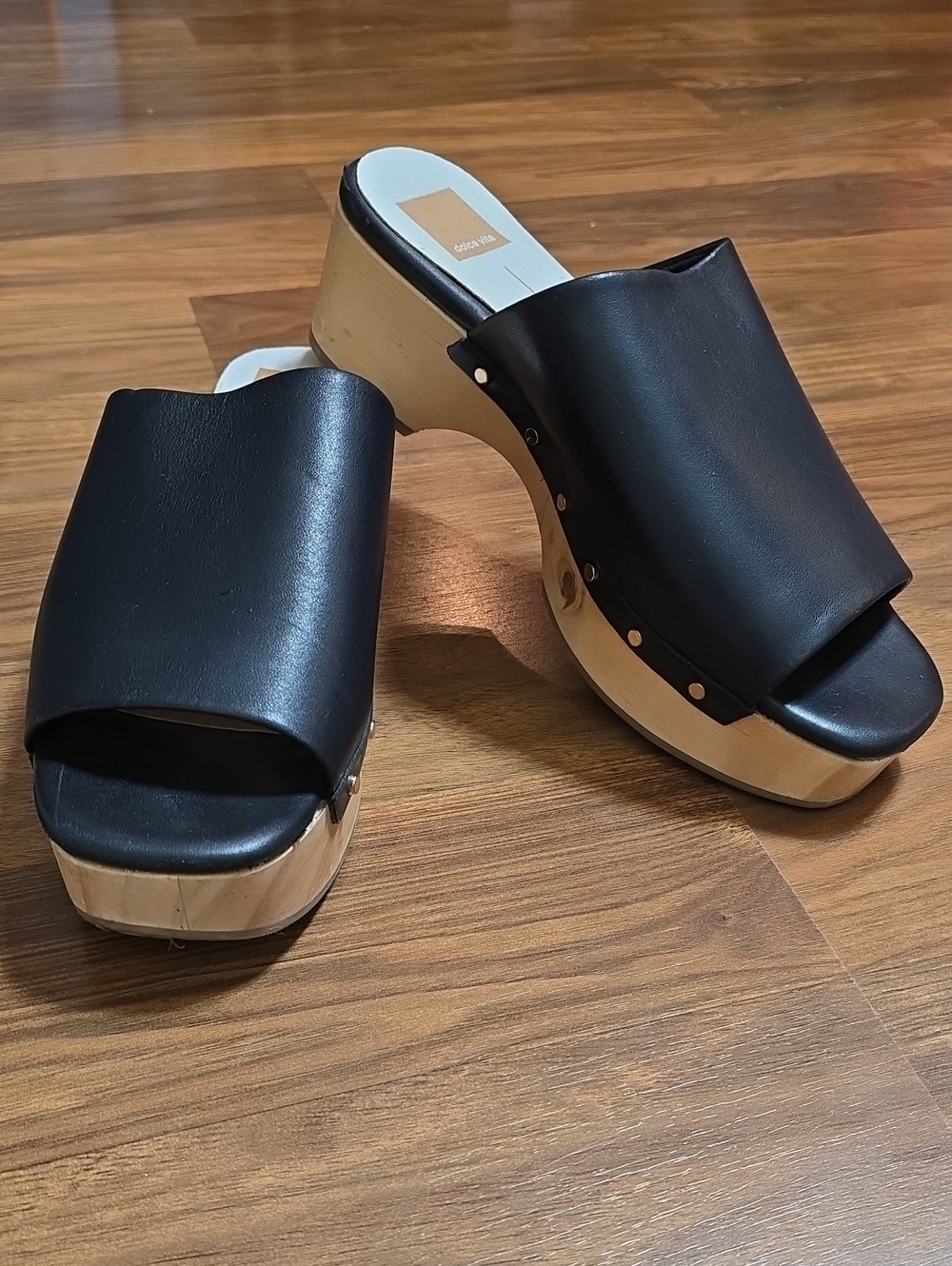 Dolce Vita Dorado Wooden Sole Slide Clogs